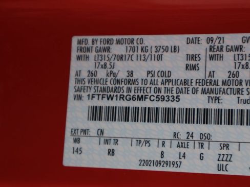 Used 2021 Ford F150 Raptor w/ Equipment Group 801A High AWD/4WD image 43