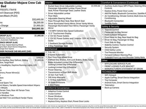New 2026 Jeep Gladiator Mojave AWD/4WD image 42