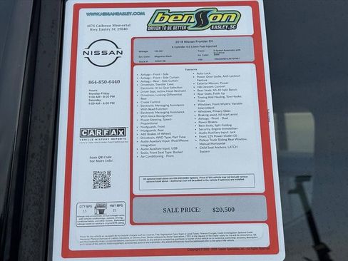 Used 2018 Nissan Frontier SV image 27