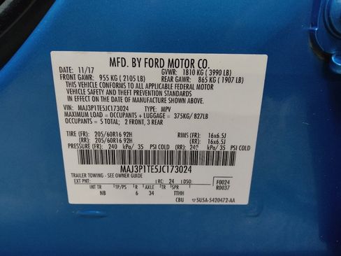 Used 2018 Ford EcoSport SE w/ SE Convenience Package FWD image 33