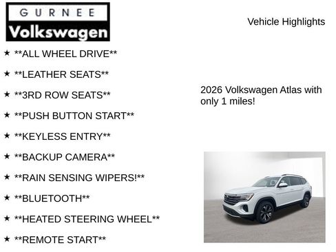 New 2026 Volkswagen Atlas SE AWD/4WD image 7
