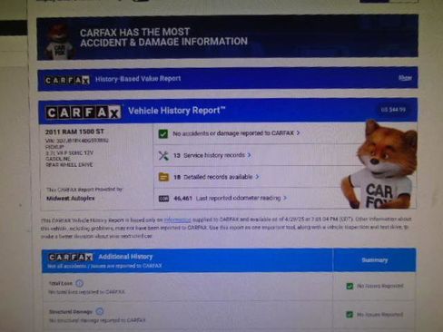 Used 2011 RAM 1500 ST w/ ST Popular Equipment Group image 10