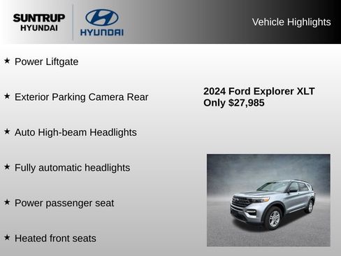 Used 2024 Ford Explorer XLT w/ Equipment Group 202A AWD/4WD image 16