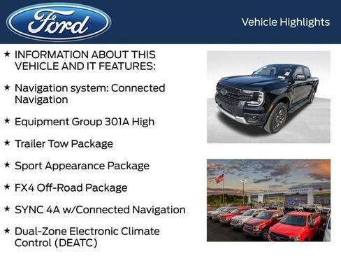 Used 2024 Ford Ranger XLT w/ FX4 Off-Road Package AWD/4WD image 4