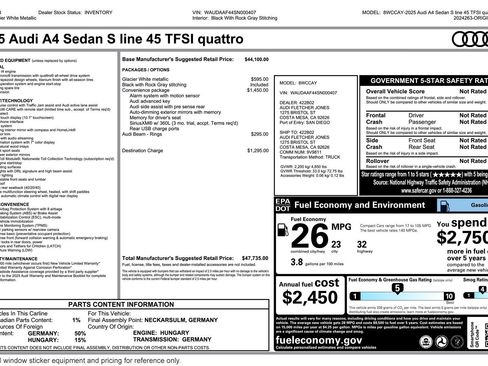 Used 2025 Audi A4 2.0T Premium w/ Convenience Package image 3