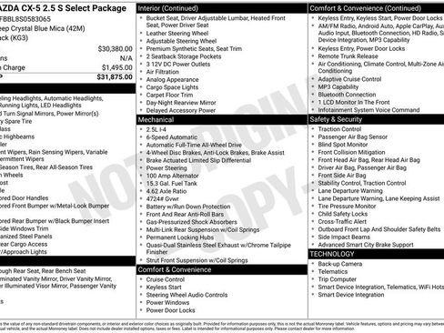 Certified 2025 MAZDA CX-5 AWD 2.5 S w/ Select Package image 34