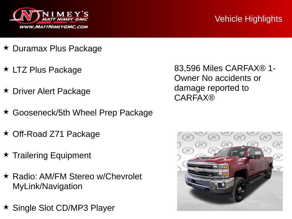 Used 2018 Chevrolet Silverado 2500 LTZ w/ Duramax Plus Package AWD/4WD image 16
