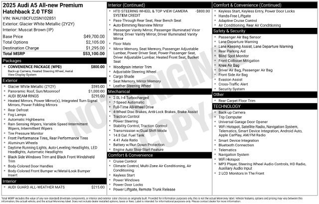 Certified 2025 Audi A5 Premium w/ Convenience Package AWD/4WD image 27