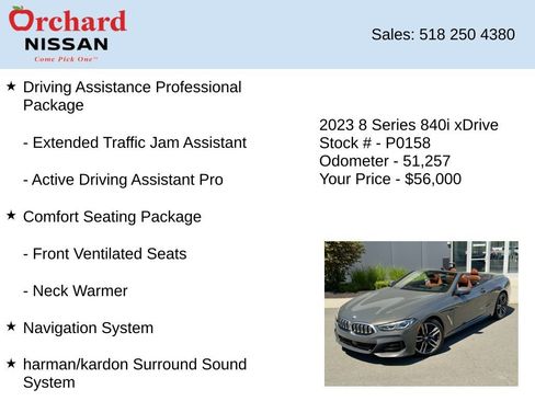 Used 2023 BMW 840i xDrive Convertible AWD/4WD image 14