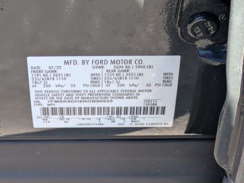 Used 2022 Ford Explorer XLT AWD/4WD image 44