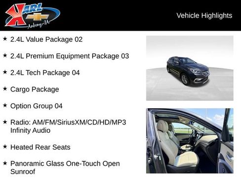 Used 2018 Hyundai Santa Fe Sport w/ 2.4L Tech Package 04 AWD/4WD image 2