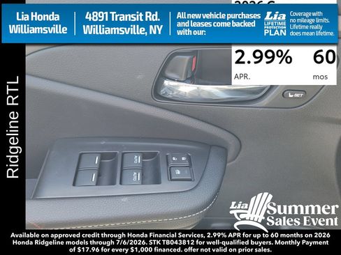 New 2026 Honda Ridgeline RTL image 15