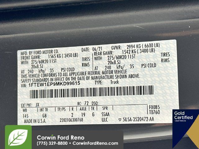 Certified 2021 Ford F150 XL w/ STX Appearance Package AWD/4WD image 35