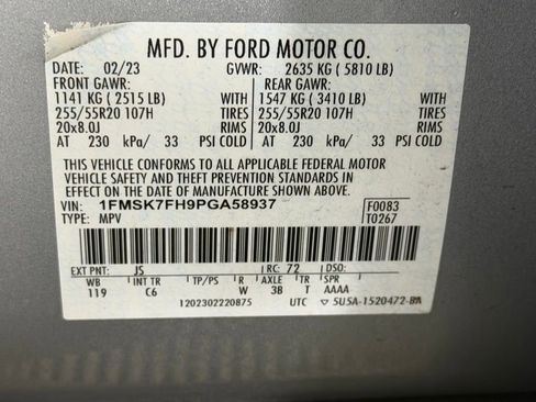 Used 2023 Ford Explorer Limited w/ Equipment Group 301A RWD image 38