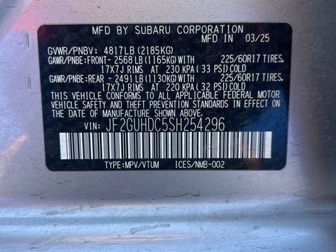 Used 2025 Subaru Crosstrek 2.0i Premium AWD/4WD image 3