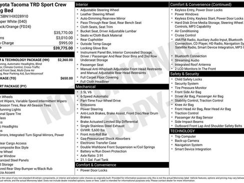 Used 2017 Toyota Tacoma TRD Sport w/ Premium & Technology Package AWD/4WD image 3