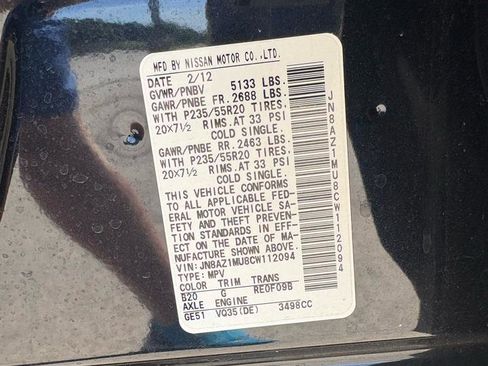 Used 2012 Nissan Murano LE w/ Platinum Pkg FWD image 37
