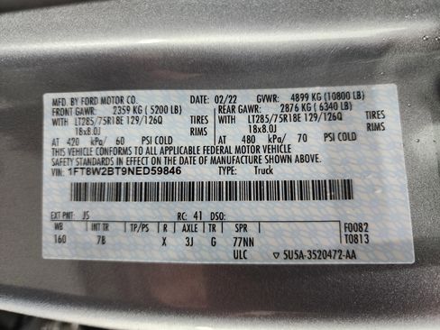 Used 2022 Ford F250 Platinum w/ Tremor Off-Road Package image 74