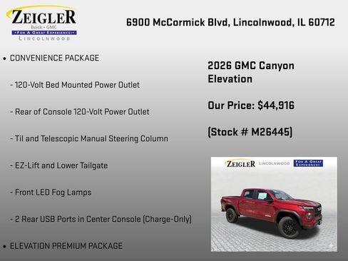New 2026 GMC Canyon Elevation w/ Convenience Package AWD/4WD image 12