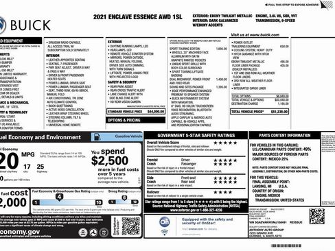 Used 2021 Buick Enclave Essence w/ Sport Touring Edition image 2