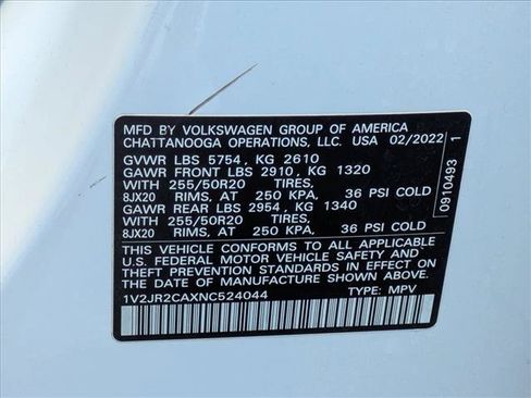 Used 2022 Volkswagen Atlas SE w/ Panoramic Sunroof Package FWD image 19