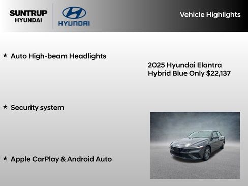 Certified 2025 Hyundai Elantra Hybrid FWD image 16