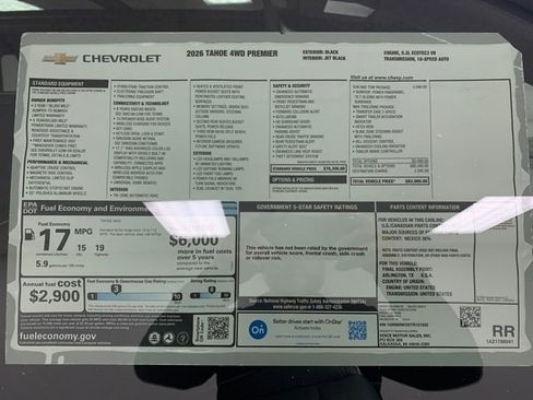 New 2026 Chevrolet Tahoe Premier w/ Sun And Tow Package image 72