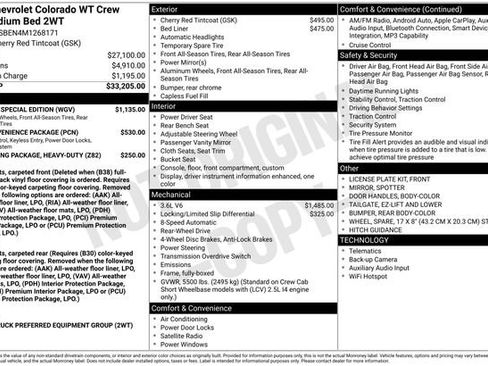 Used 2021 Chevrolet Colorado W/T w/ Custom Special Edition RWD image 8