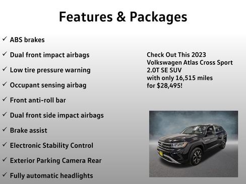 Used 2023 Volkswagen Atlas Cross Sport SE AWD/4WD image 13