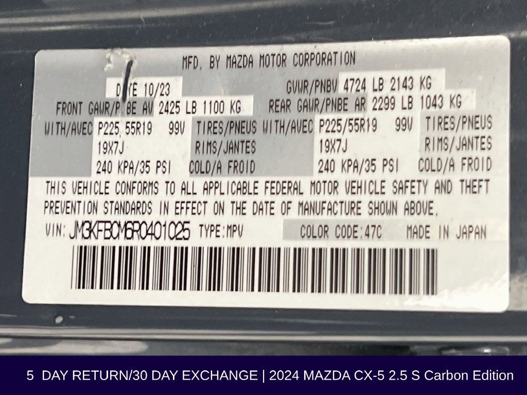 Used 2024 MAZDA CX-5 Carbon Edition AWD/4WD image 38