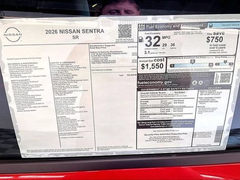 New 2026 Nissan Sentra SR FWD image 38