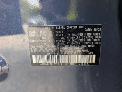 Certified 2024 Subaru Outback Touring AWD/4WD image 44