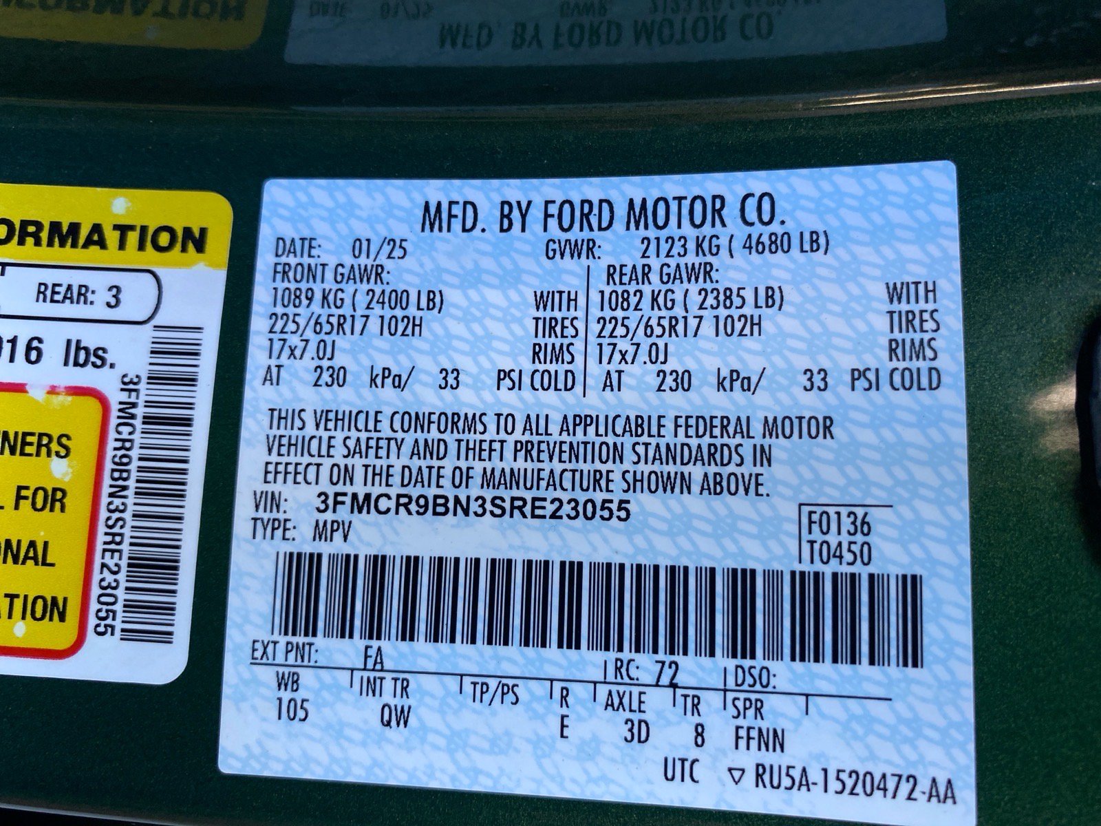 Certified 2025 Ford Bronco Sport Big Bend AWD/4WD image 53