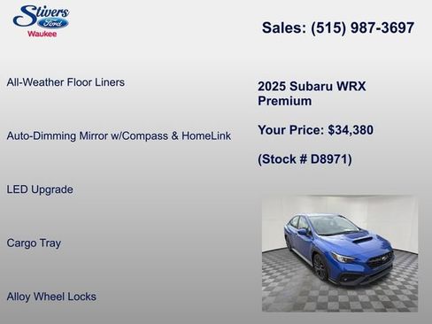 Used 2025 Subaru WRX Premium w/ Popular Package #2A AWD/4WD image 22