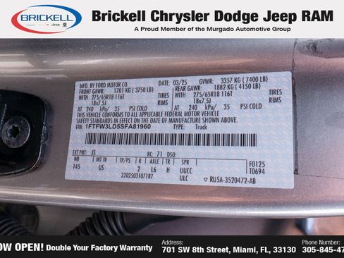 Used 2025 Ford F150 XLT w/ Equipment Group 301A Standard AWD/4WD image 33