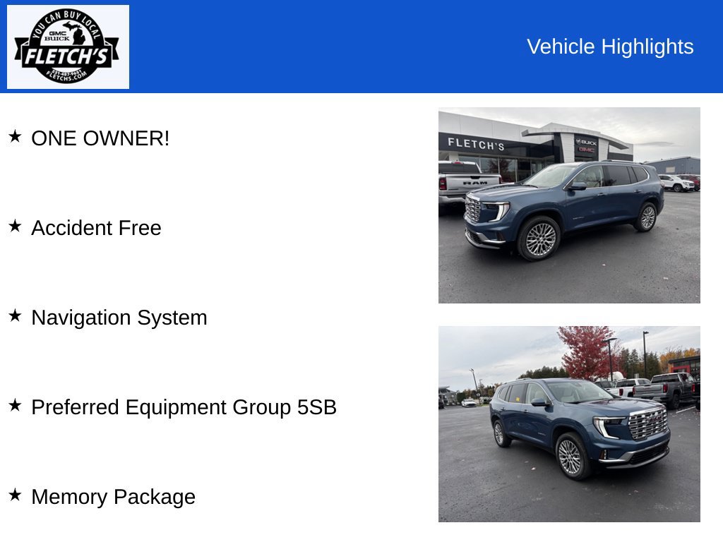 Used 2025 GMC Acadia Denali AWD/4WD image 2