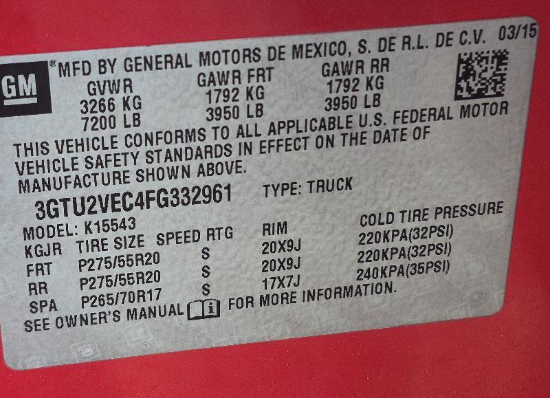 Used 2015 GMC Sierra 1500 SLT w/ SLT Crew Cab Value Package AWD/4WD image 15