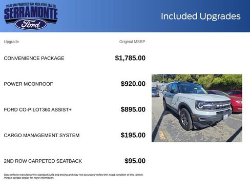 Certified 2023 Ford Bronco Sport Big Bend w/ Convenience Package AWD/4WD image 20