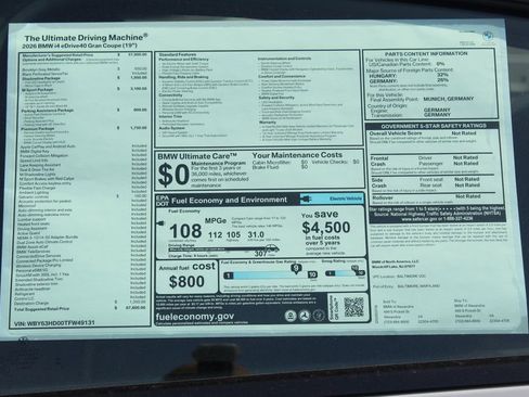 New 2026 BMW i4 eDrive40 w/ M Sport Package RWD image 2