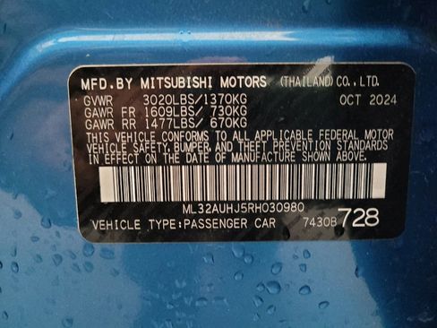 Used 2024 Mitsubishi Mirage ES FWD image 33