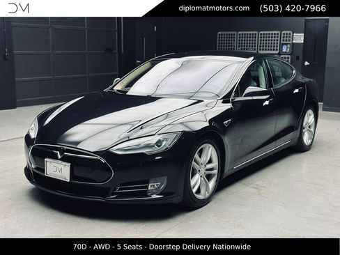 Used 2015 Tesla Model S 70D AWD/4WD image 1