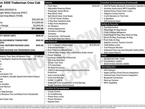 Used 2025 RAM 3500 Tradesman w/ Bed Utility Group AWD/4WD image 2