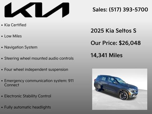 Used 2025 Kia Seltos S AWD/4WD image 7