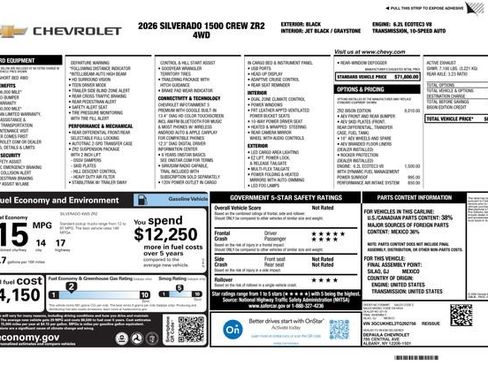 New 2026 Chevrolet Silverado 1500 ZR2 AWD/4WD image 2