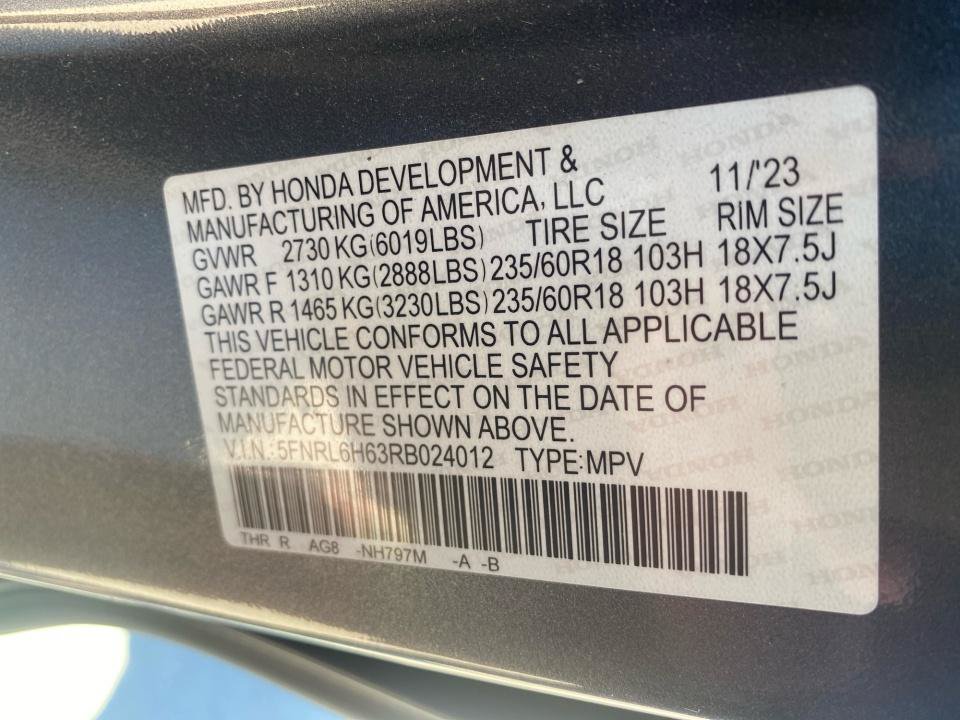 Certified 2024 Honda Odyssey EX-L image 35
