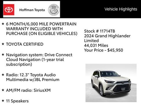 Used 2024 Toyota Grand Highlander AWD image 8