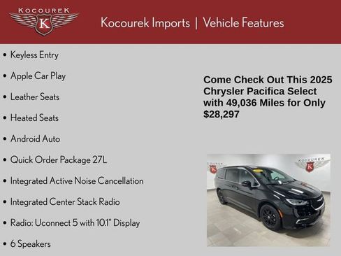 Used 2025 Chrysler Pacifica Select image 4