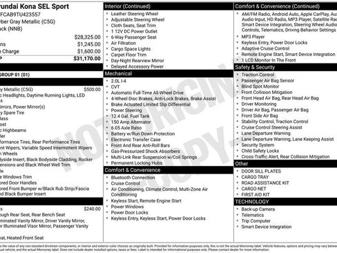 New 2026 Hyundai Kona SEL Sport AWD/4WD image 3