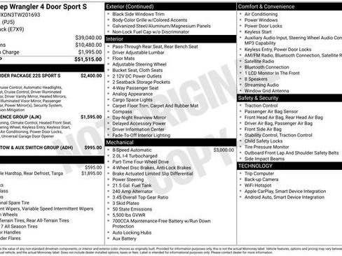 New 2026 Jeep Wrangler Unlimited Sport AWD/4WD image 32