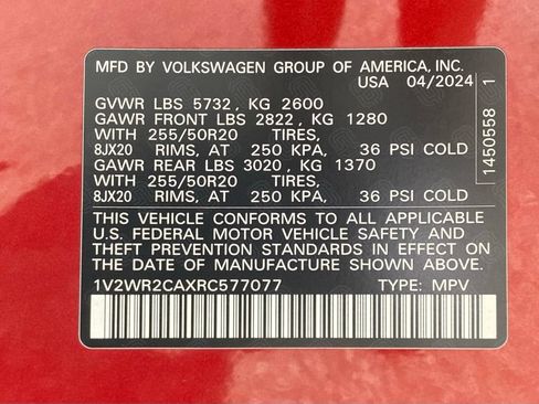 Used 2024 Volkswagen Atlas SE FWD image 31